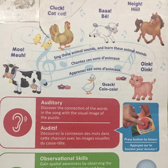 (SOLD) Old McDonald Sing A Long 24pc Sound Floor Puzzle Educational Toy - Picture 7 of 14